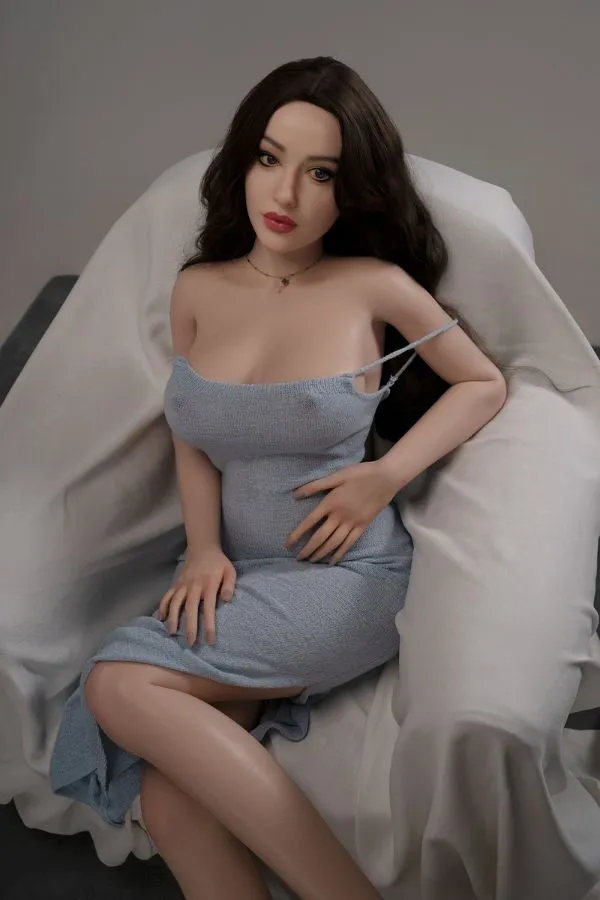 Morgan: Zelex Busty Sexy Milf Silicone Sex Doll in Blue Dress