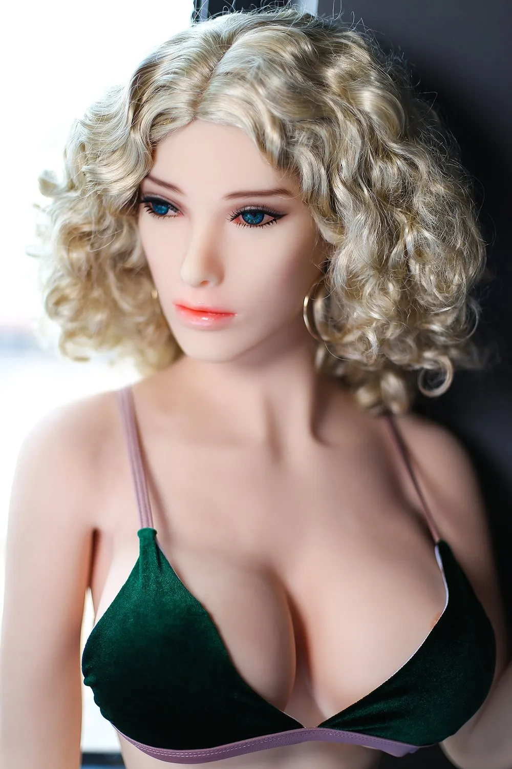 Short Blonde Hair Heatable Huge Breast Silicone Sex Doll Allison- 165cm