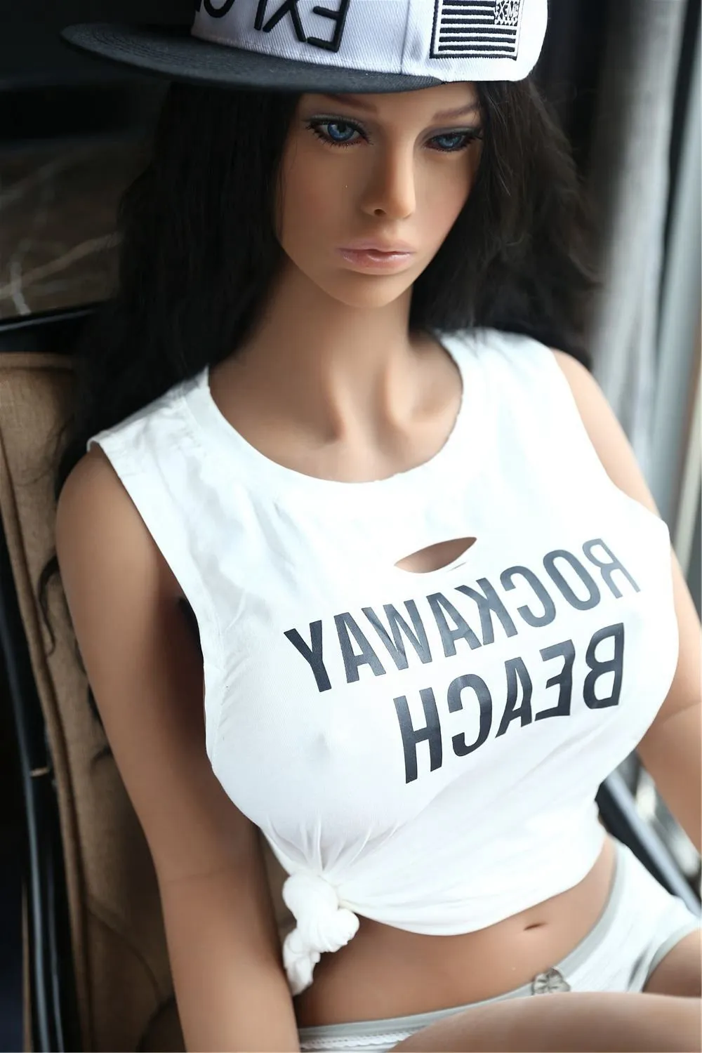 Black Curly Hair Big Breast Heatable TPE Sex Doll Myron ﾖ 165cm