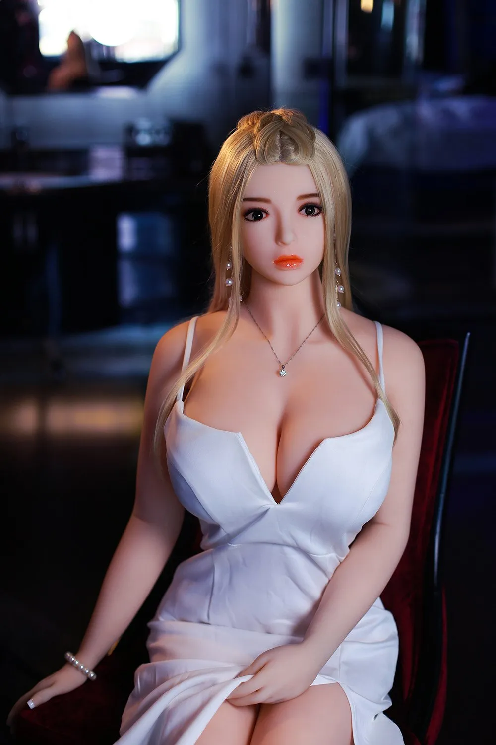 Blonde Hair Huge Breast European Beautiful Silicone Sex Doll-Benjamin 158cm